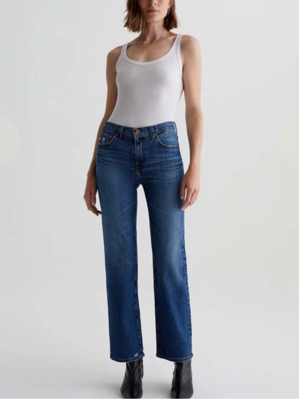 NWT AG Brinley Mid-Rise Straight Leg Jeans Size 31 - Picture 2 of 9